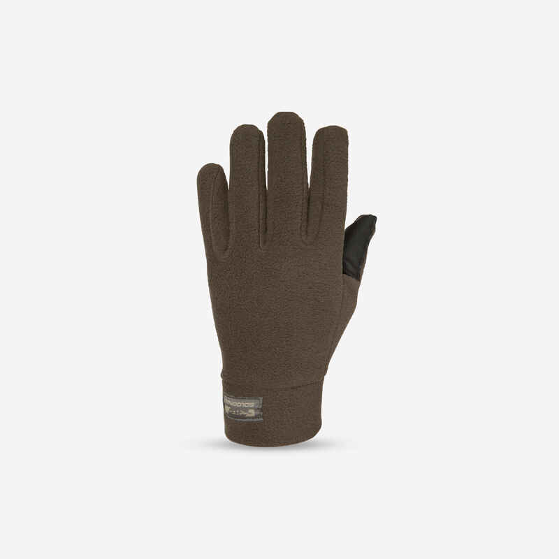 Fleece hunting gloves 300 - brown