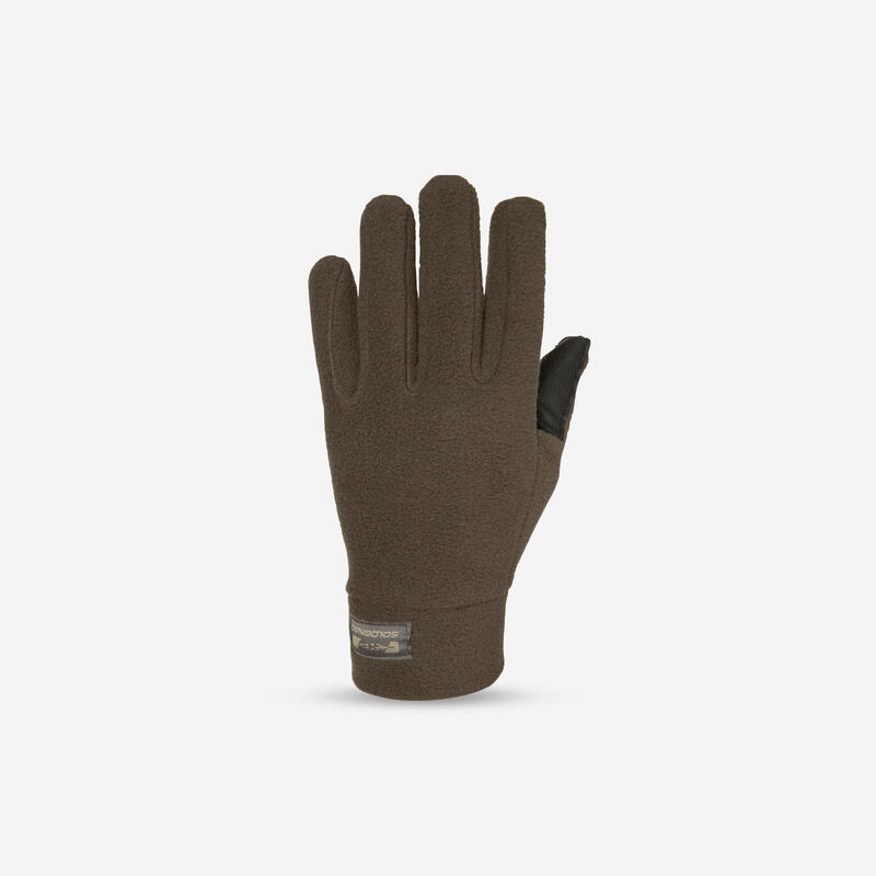 Guantes Caza Solognac Taiga 300 Adulto Calidos Antideslizante Marrón