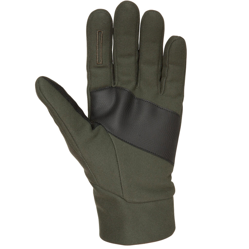 Jagd-Handschuhe 500 Softshellhandschuhe grün