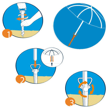 បង្គោលភ្ជាប់ពីក្រោម PARUV PARASOL ពណ៌ទឹកក្រូច