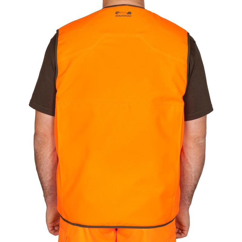 GILET CHASSE RESISTANT SUPERTRACK ORANGE FLUO 500