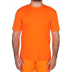 Camiseta Manga Corta Hombre Caza Solognac 300 Transpirable Fluo Alta Visibilidad