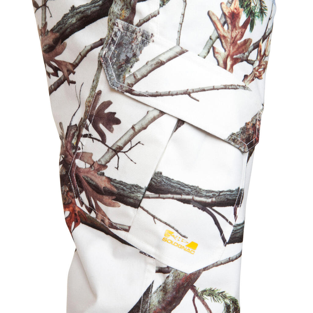 Jagdhose 520 wasserdicht warm Camouflage/weiss 