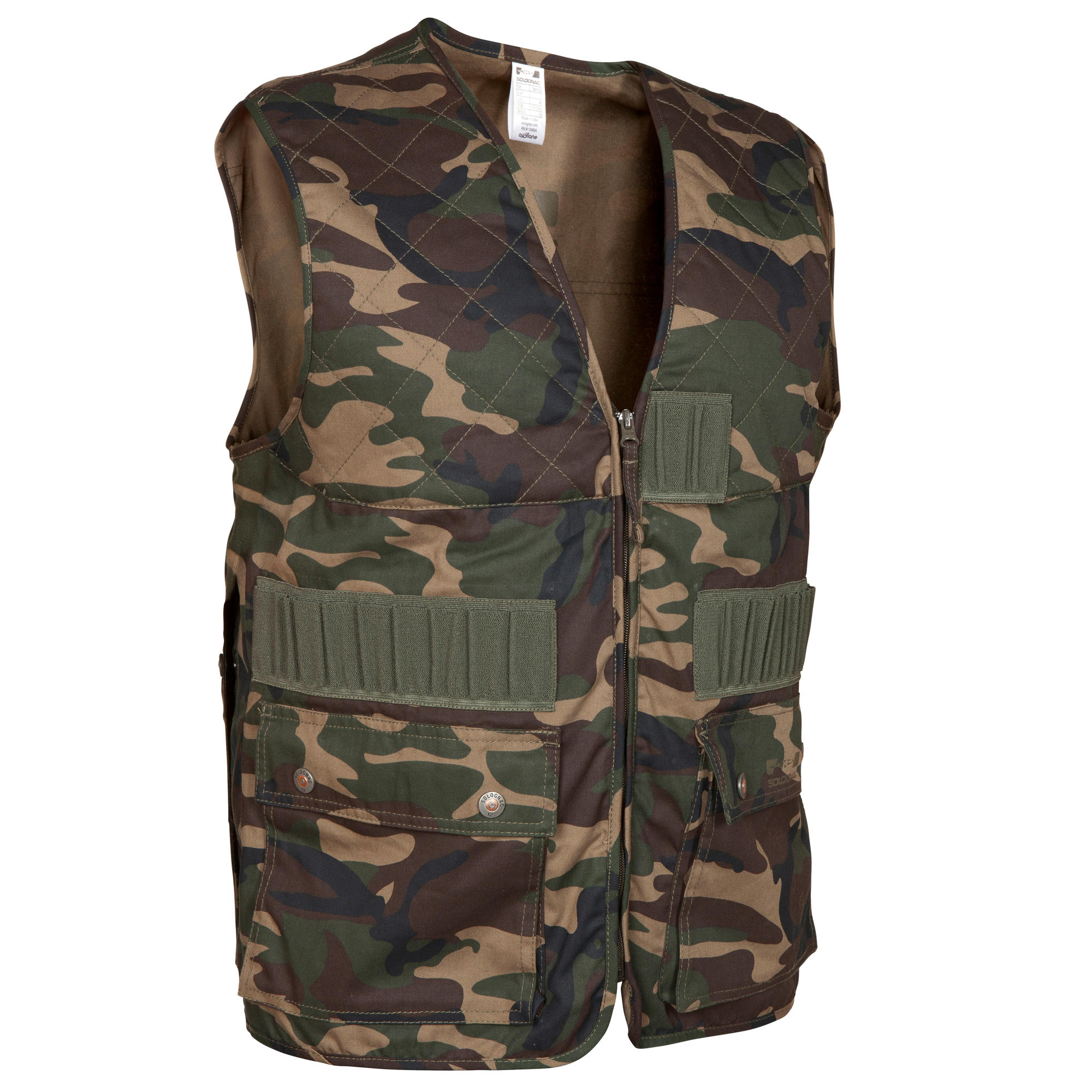 Gilet de chasse STEPPE 100 camo vert | Solognac