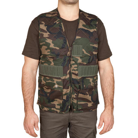 Gilet de chasse STEPPE 100 camo vert | Solognac