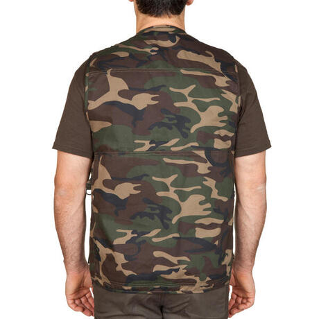 Gilet de chasse STEPPE 100 camo vert | Solognac