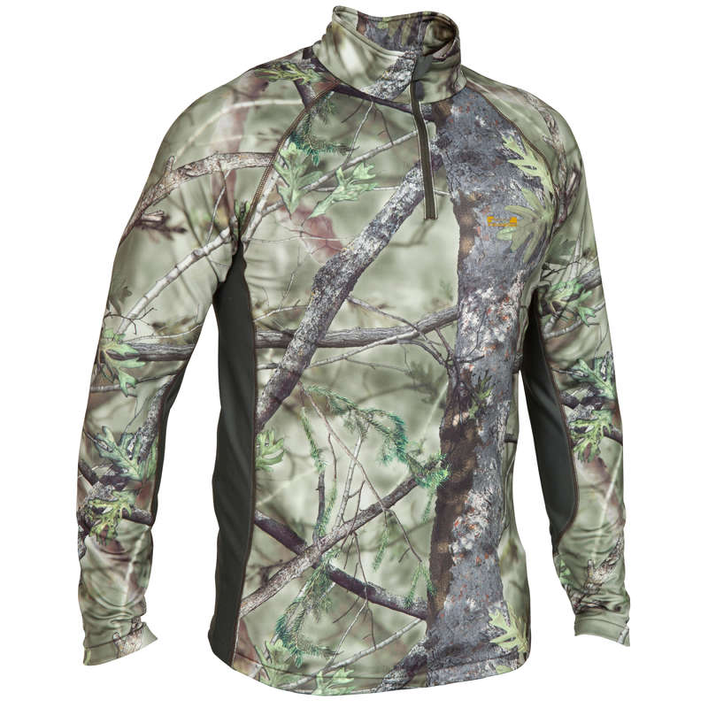 SOLOGNAC ACTIKAM 300 GREEN warm camouflage T-shirt