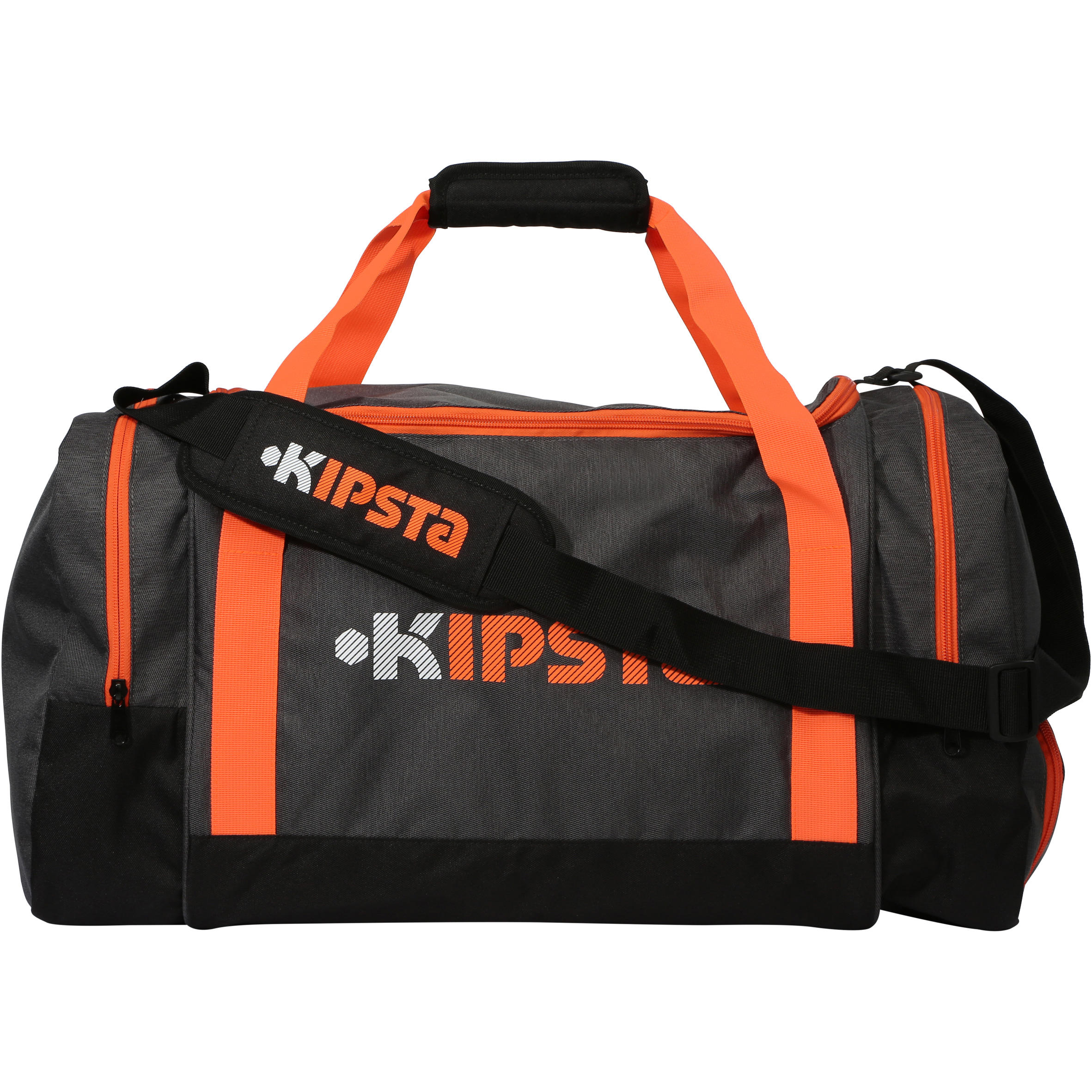 KIPSTA Regular Team Sports Bag 55 Litres - Dark Grey/Orange