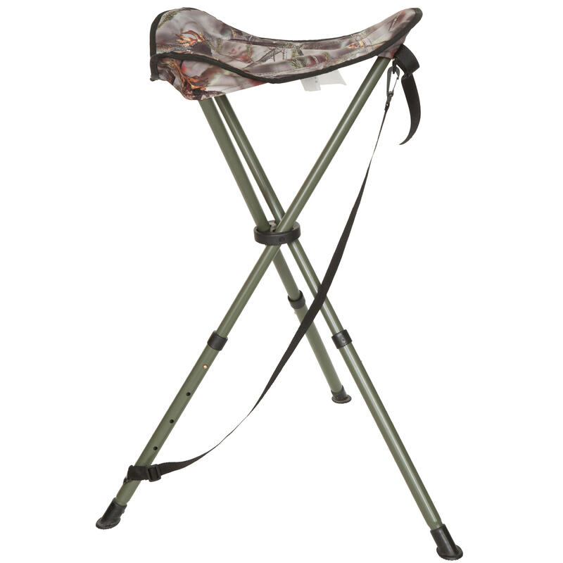 Trípode Caza Solognac Taburete Telescópico 59-70 Cm Camuflaje Marrón