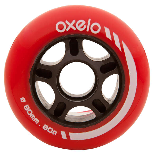 OXELO 4 x 80 mm 80A Hockey Skate Wheels Decathlon