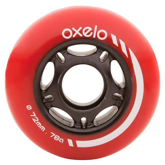 OXELO 80A Roller Hockey Skate Wheels 4 x 72 mm Decathlon