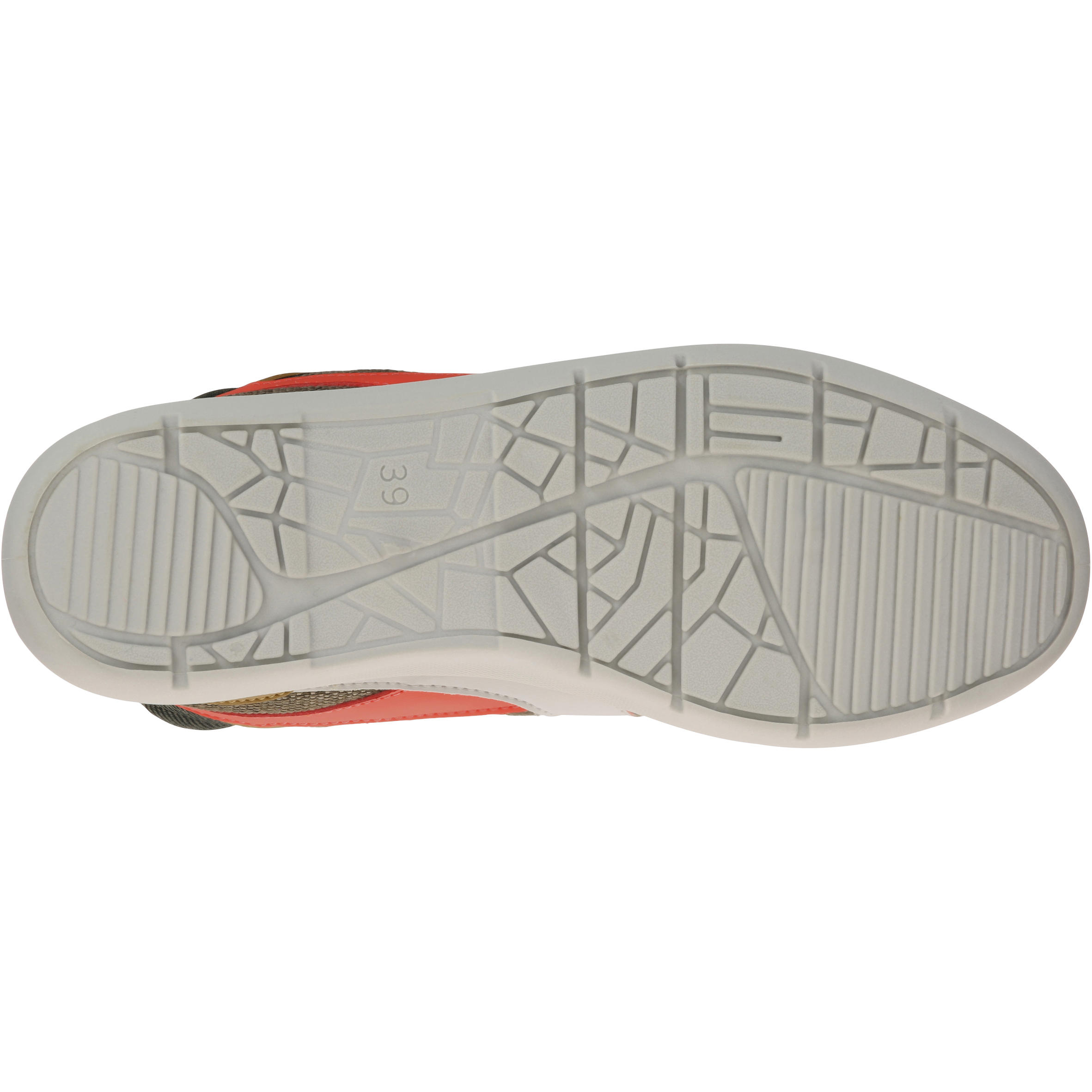 Frost women's everyday walking shoes - brown/grey/coral/white 8/13