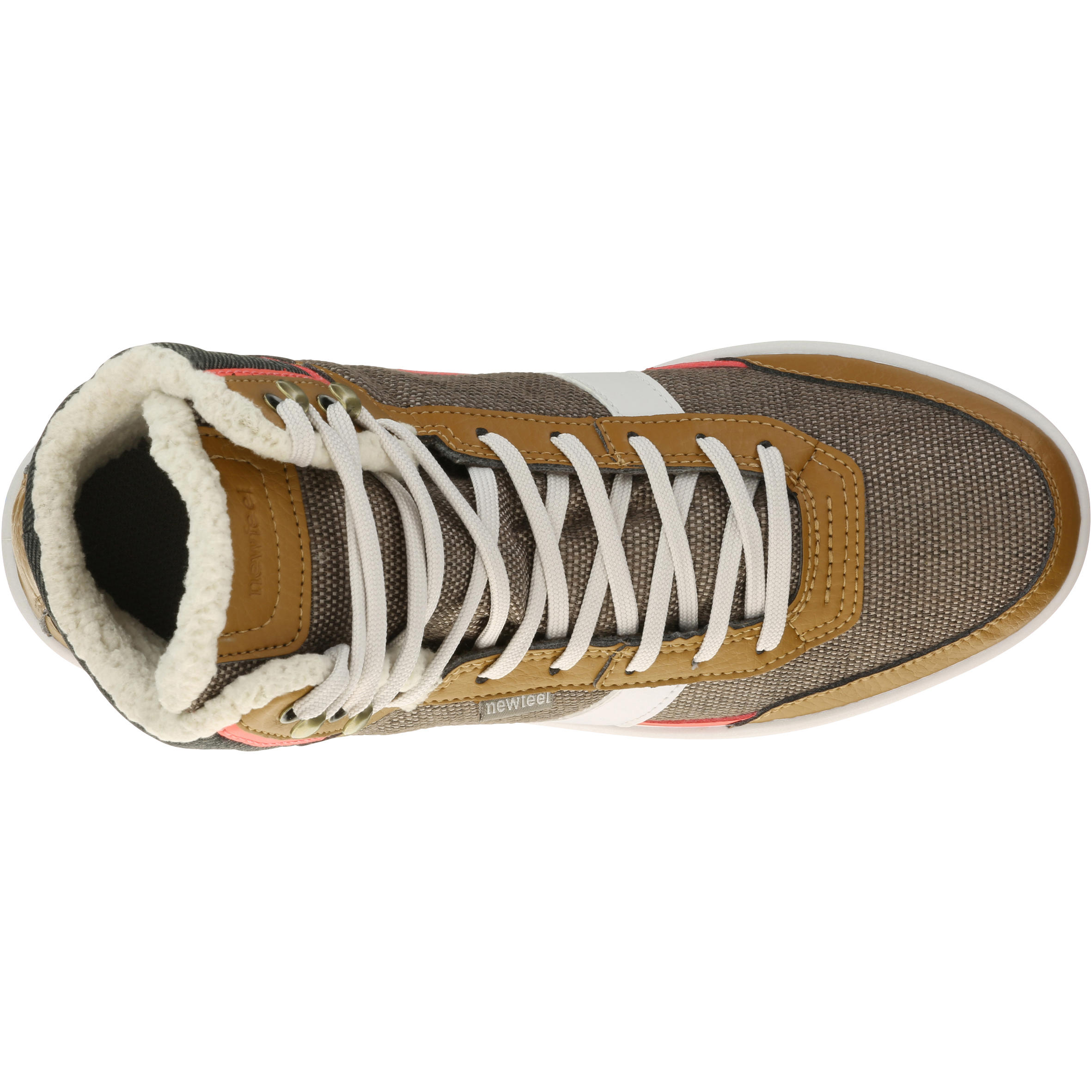 Frost women's everyday walking shoes - brown/grey/coral/white 7/13