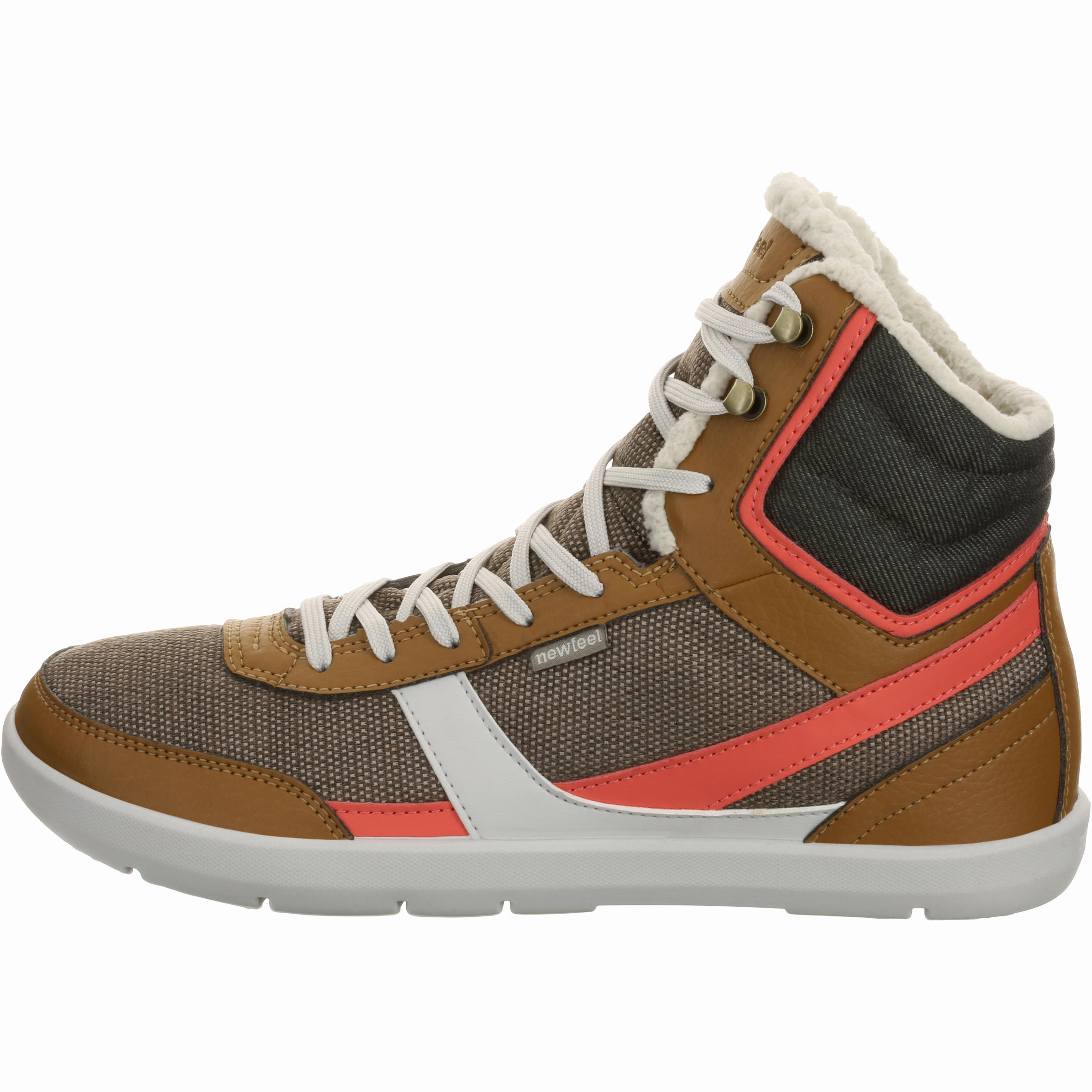 Frost women's everyday walking shoes - brown/grey/coral/white 3/13