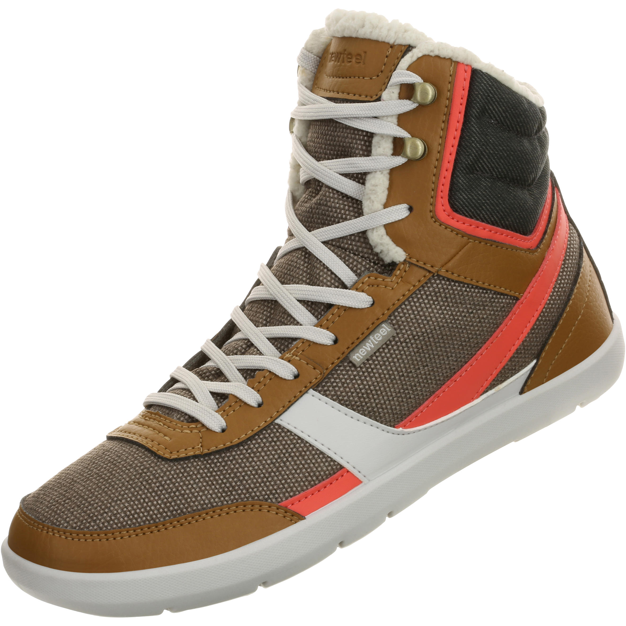 Frost women's everyday walking shoes - brown/grey/coral/white 9/13