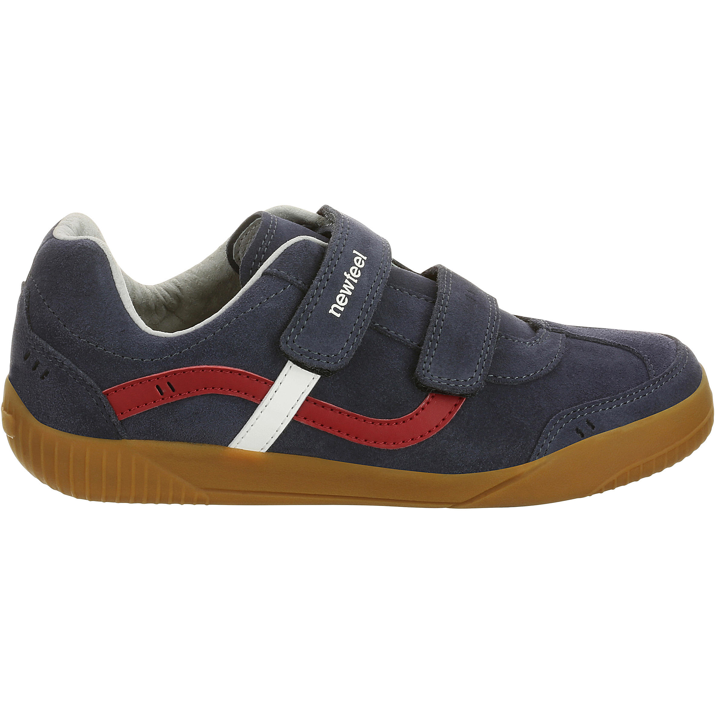 Jarry children's leather walking shoes - navy/red 2/18
