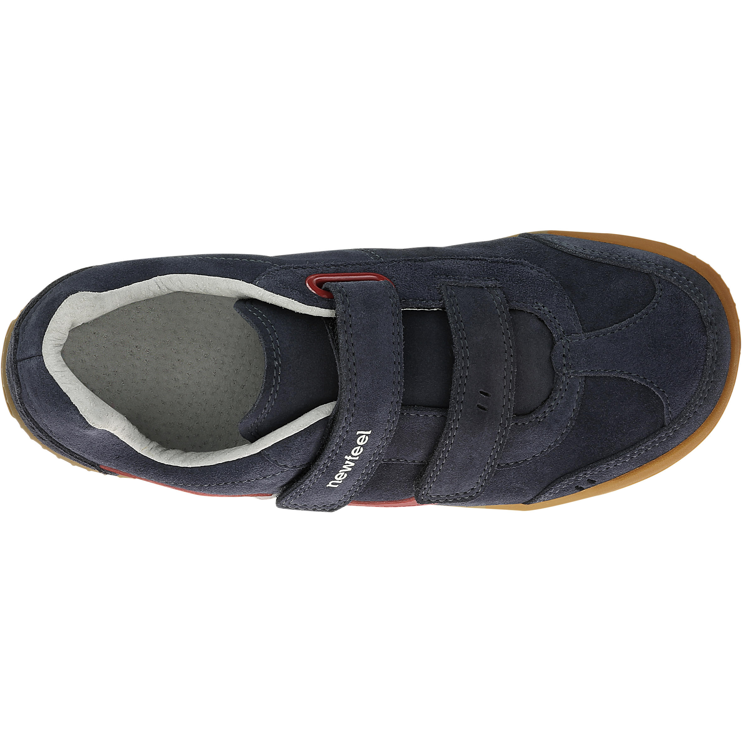 Jarry children's leather walking shoes - navy/red 7/18