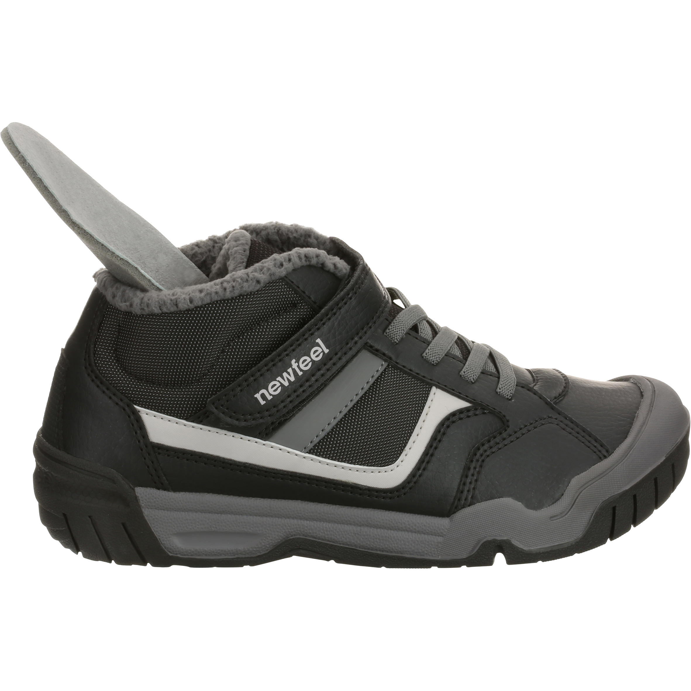 RootBoost Fur children's fitness walking shoes anthracite white 8/13