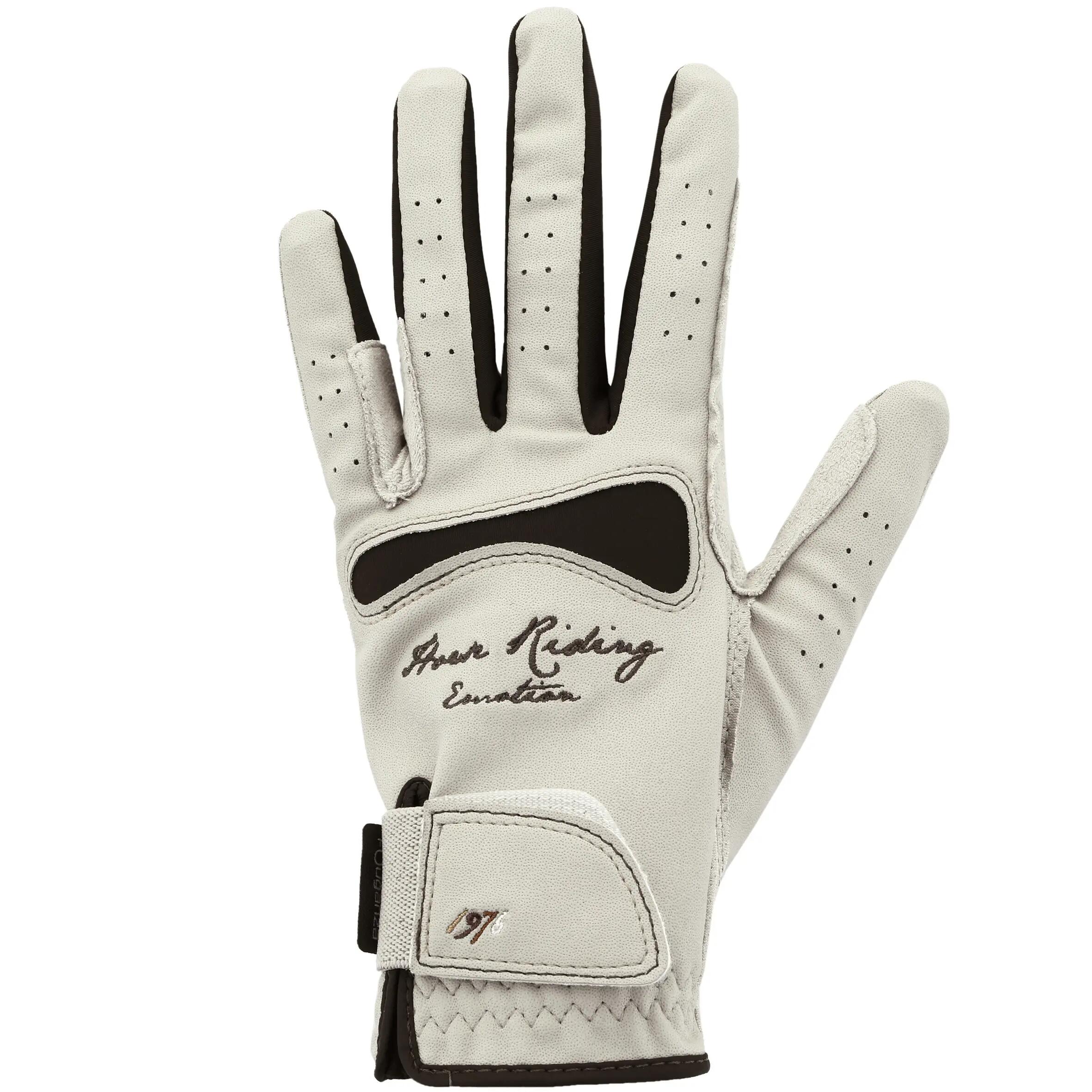 HEXAGIRL women's horse riding gloves - beige 1/12