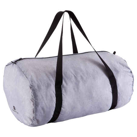 Medium Fold-Down Fitness Barrel Bag - Mottled Grey