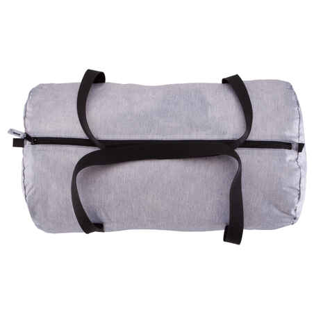 Medium Fold-Down Fitness Barrel Bag - Mottled Grey