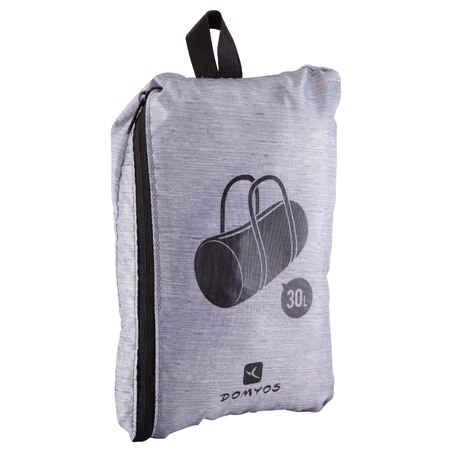 Medium Fold-Down Fitness Barrel Bag - Mottled Grey