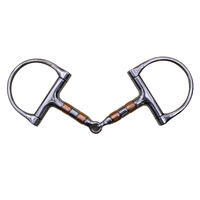 רכיבה - מתג עם טבעת D בתוספת רולרים מנחושת עבור סוסים וסוסי פוני
