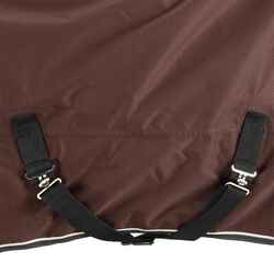 Horse Riding Waterproof Turnout Sheet for Horse & Pony Allweather Light - Brown