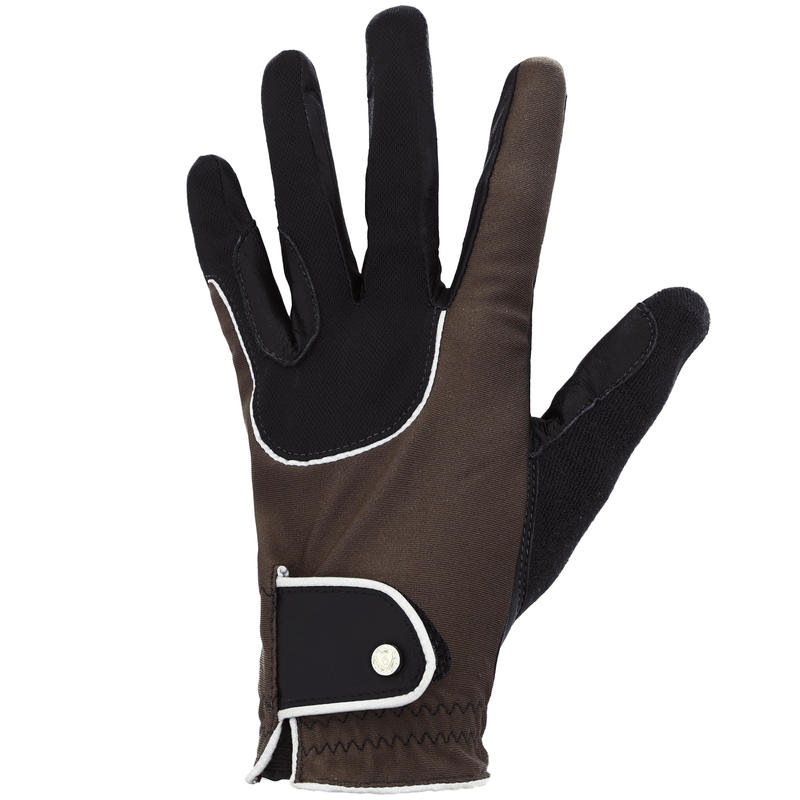 Guantes de equitación adulto PRO'LEATHER café Guantes de equitación adulto PRO'LEATHER café