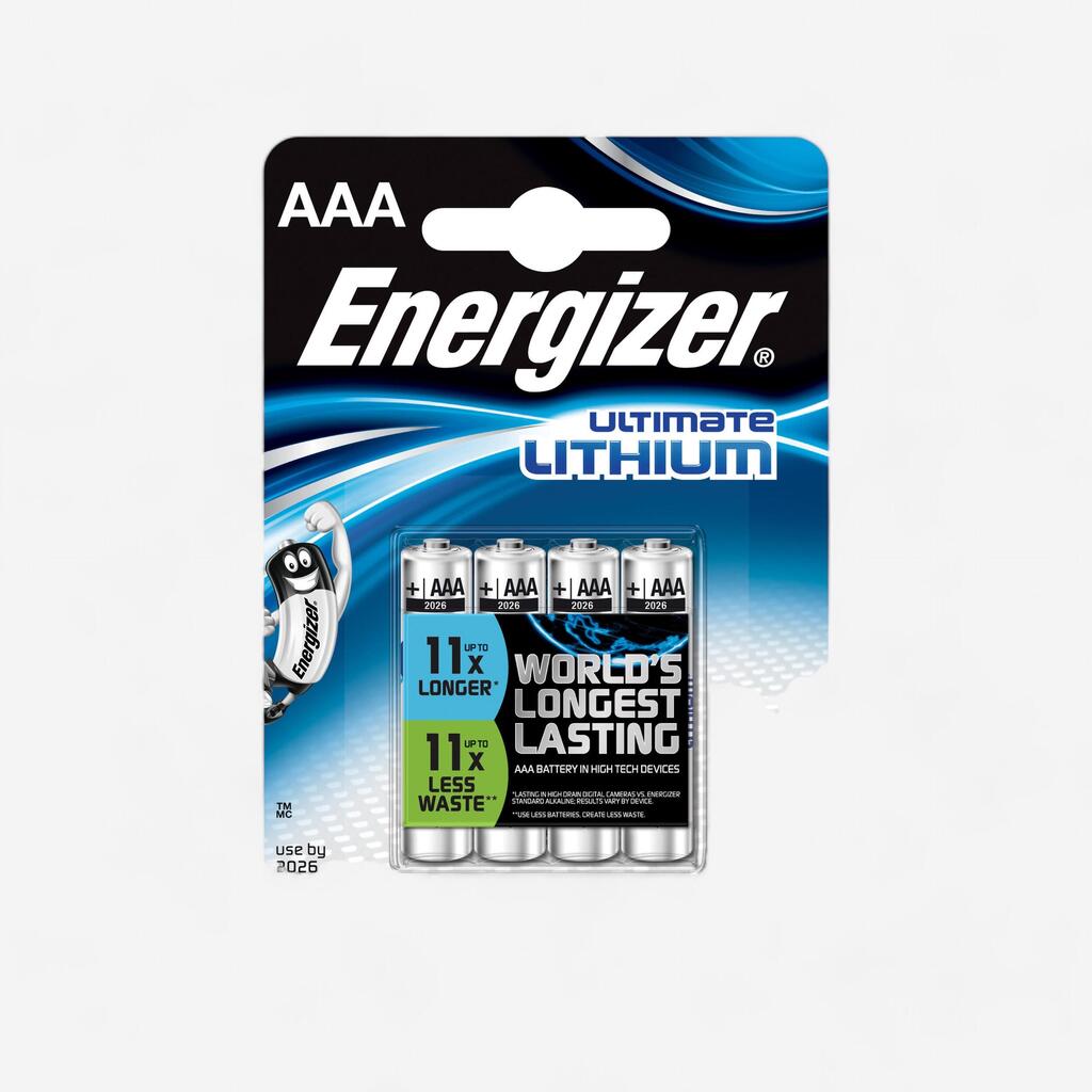 4 LR3-AAA ličio baterijų „Energizer“ pakuotė