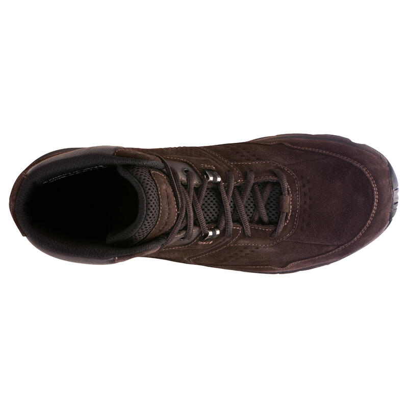 Borza Mid men's everyday walking shoes - black NEWFEEL - Decathlon