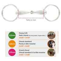 Lhotte Stainless Steel Horse Riding Bridoon Bit for Horse Or Pony