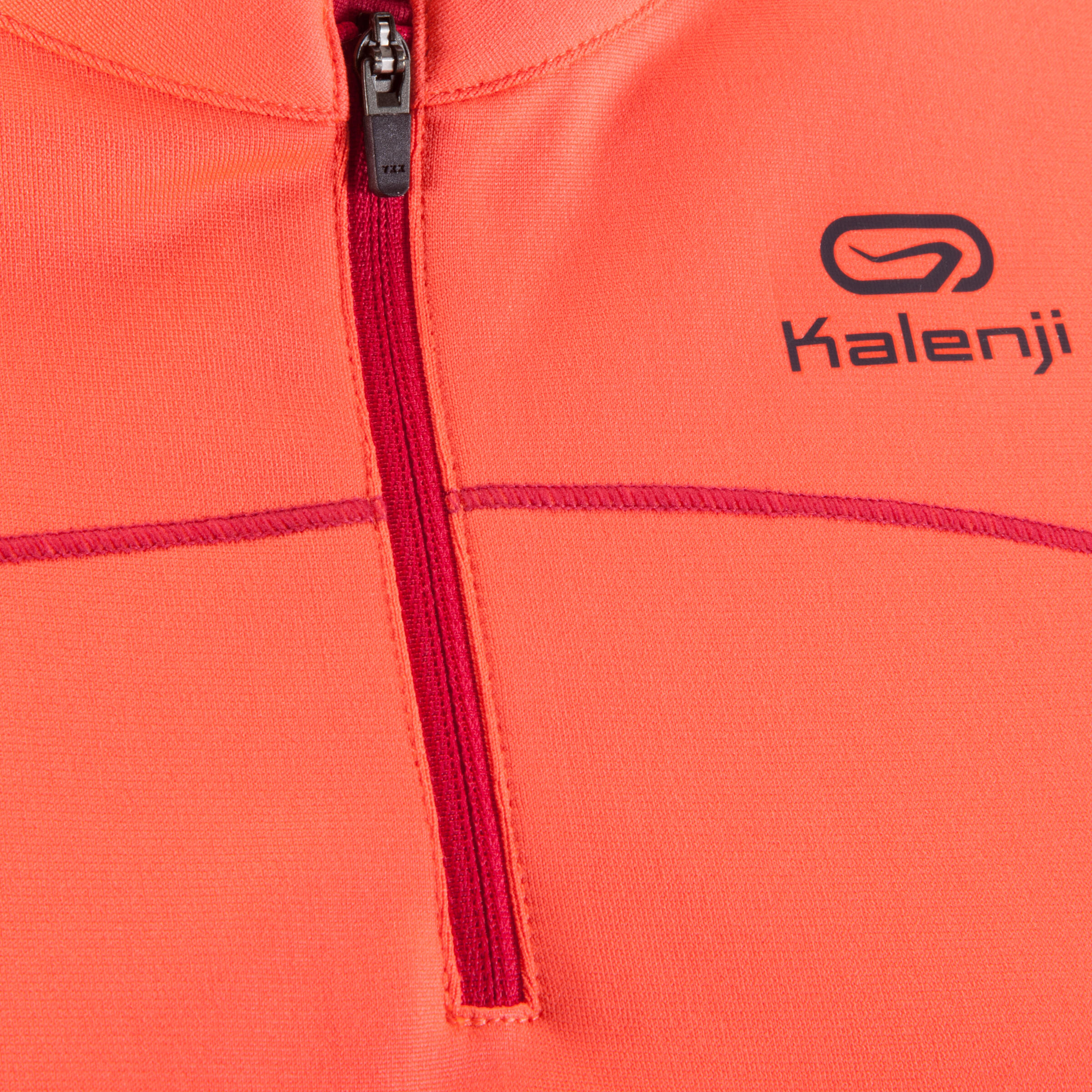 Kalenji Ekiden Women's Warm Long Sleeved Running Jersey - Orange/Grey 4/8