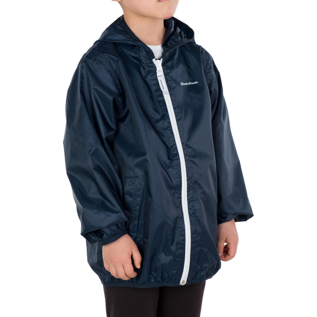 Rain-Cut Zip Children's Jacket - Caribbean Blue