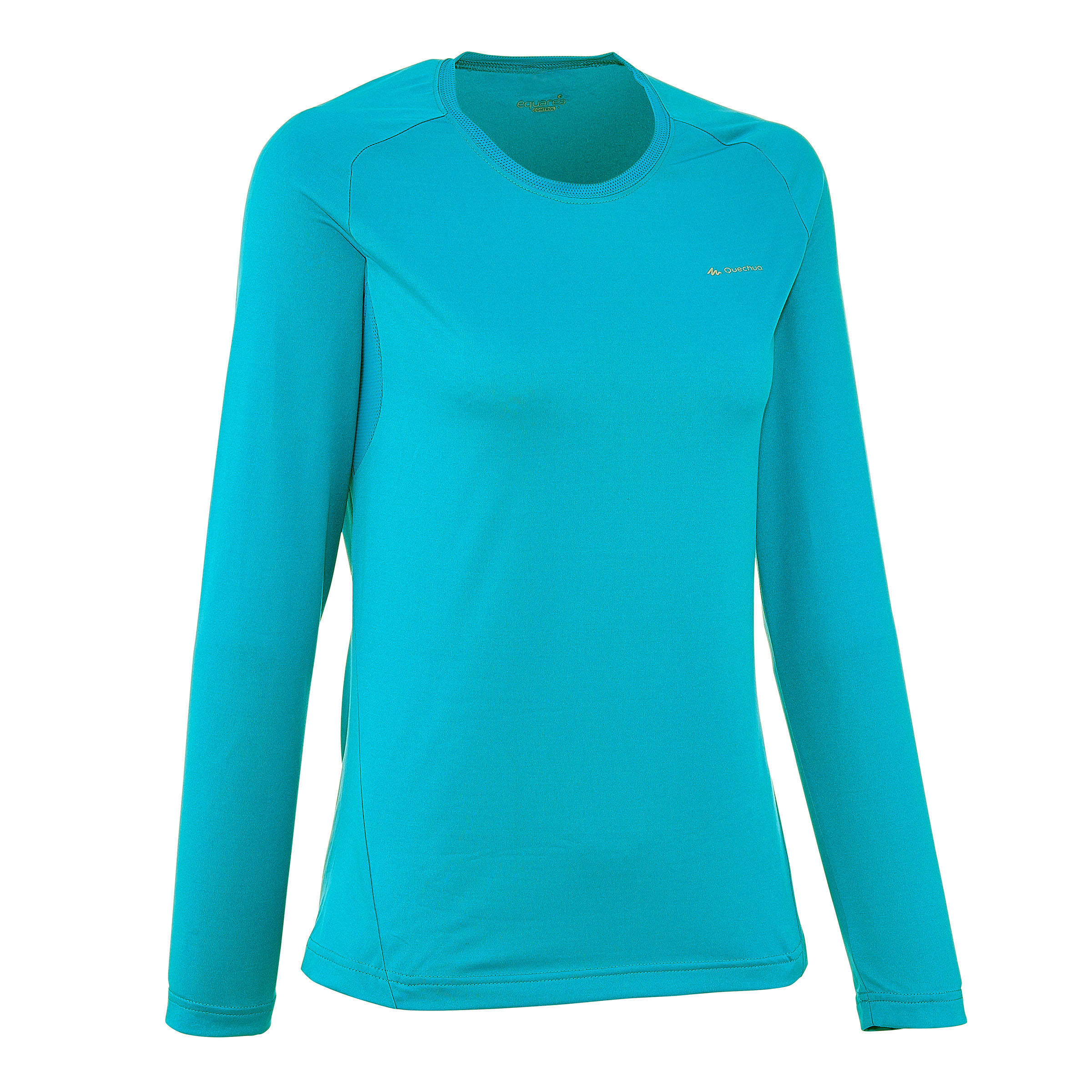 QUECHUA Women's TechFRESH 50 long-sleeved Hiking T-Shirt - Blue