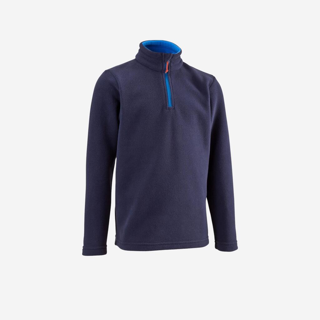 Kids' hiking fleece mh100 7-15 years - navy