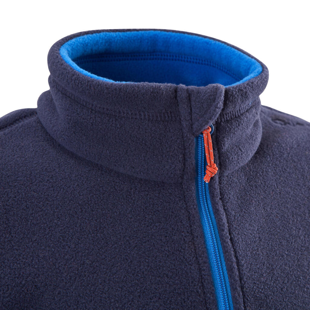 Kids’ Hiking Fleece - MH100 Aged 7-15 - Blue