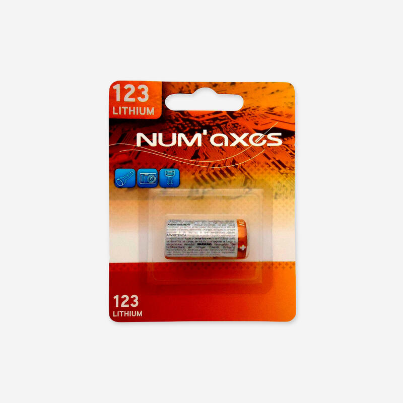 Pile lithium Num'axes 3V CR123A compatible avec colliers Canicalm et Canibeep