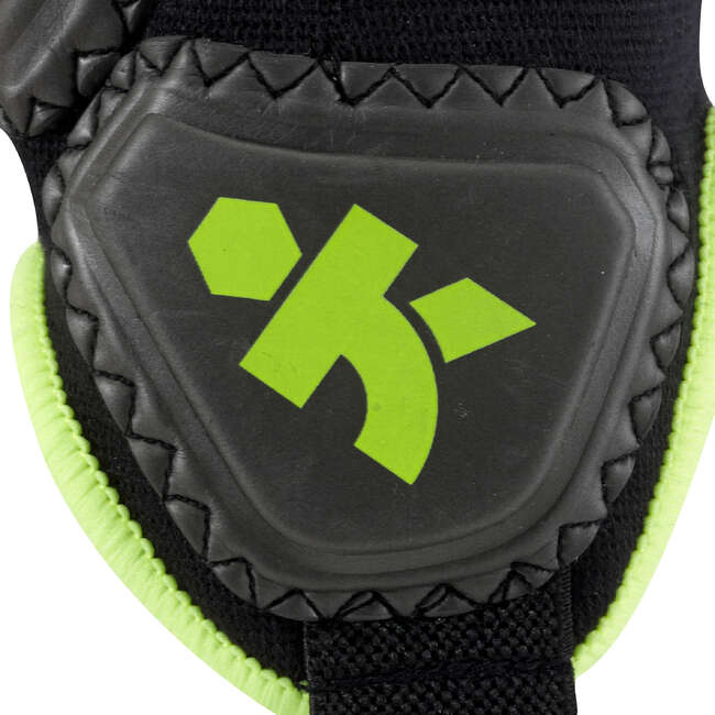 KIPSTA Adult Ankle Guard Black/Yellow Decathlon
