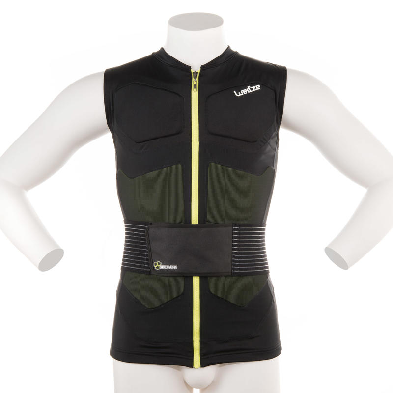 Gilet de protection de planche à neige et de ski adulte Gilet de protection noir Gilet de protection de planche à neige et de ski adulte Gilet de protection noir