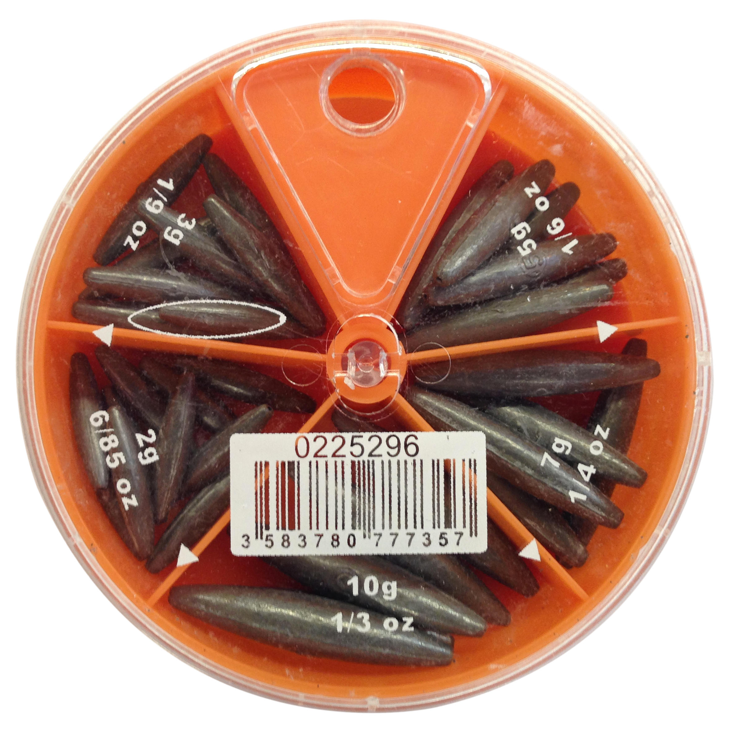 Caperlan Visloodjes Verdeeldoos 5 Vaks Langwerpig Ovaal Lood Doorboord caperlan kopen in de aanbieding