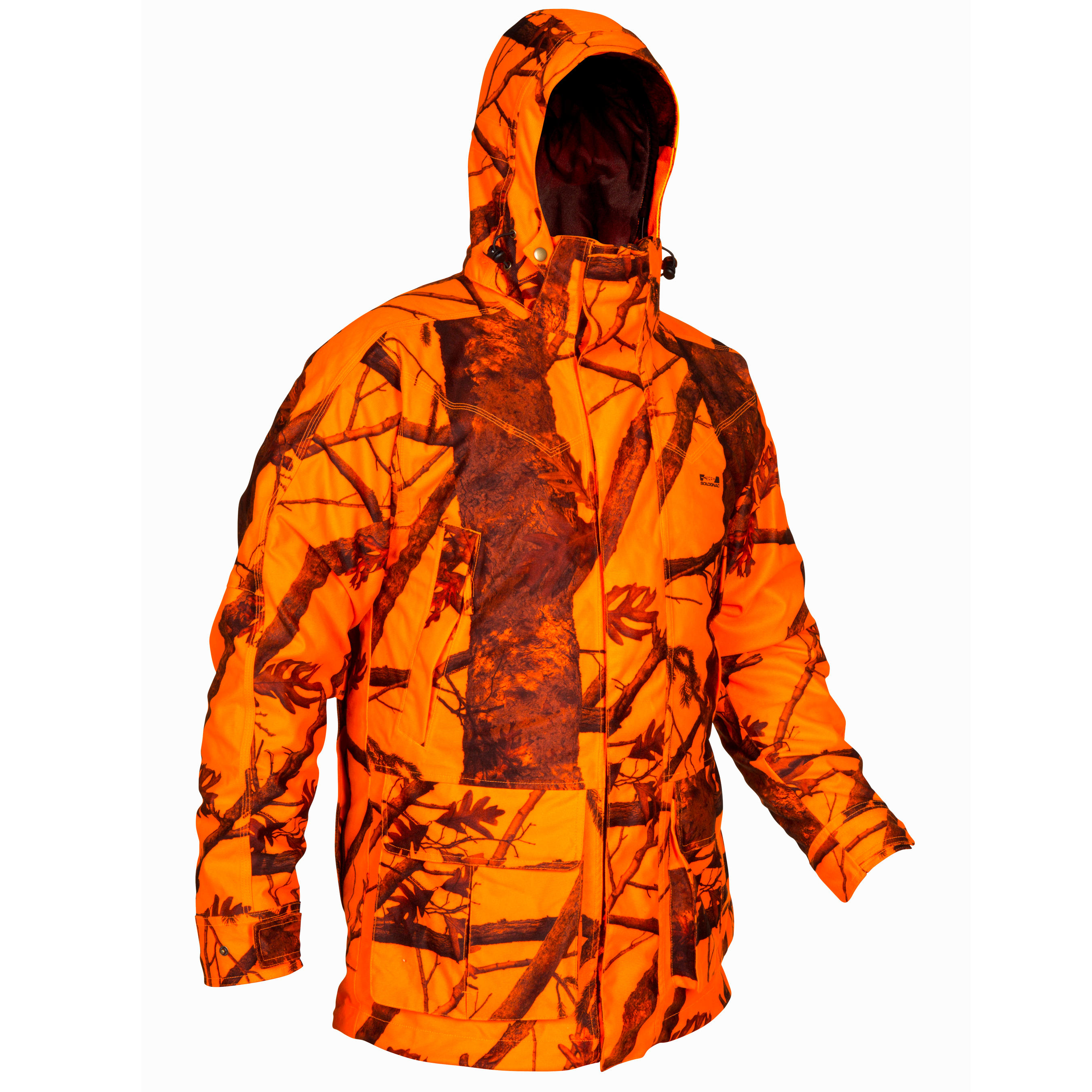 HUNTING 3-IN-1 WARM AND WATERPROOF JACKET 300 - FLUORESCENT CAMOUFLAGE 1/23