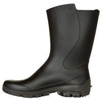 Hunting Running Boots - PVC 100 Black