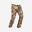 Lovecké bavlněné kalhoty prodyšné nehlučné 100 maskovací vzor les