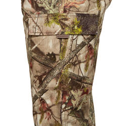 PANTALON CHASSE 100 RESPIRANT SILENCIEUX COTON CAMOUFLAGE FORET