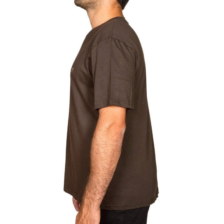 Men's Short-sleeved Cotton T-shirt - 100 brown