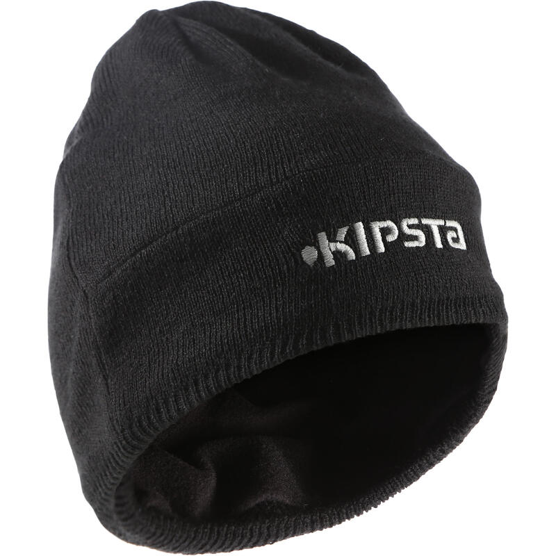 Bonnet adulte Keepwarm intérieur polaire bleu foncé orange