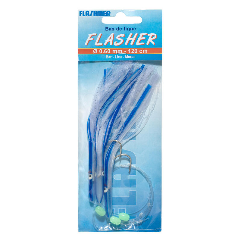 Onderlijn voor zeevissen Flasher 3 haken nr. 2/0