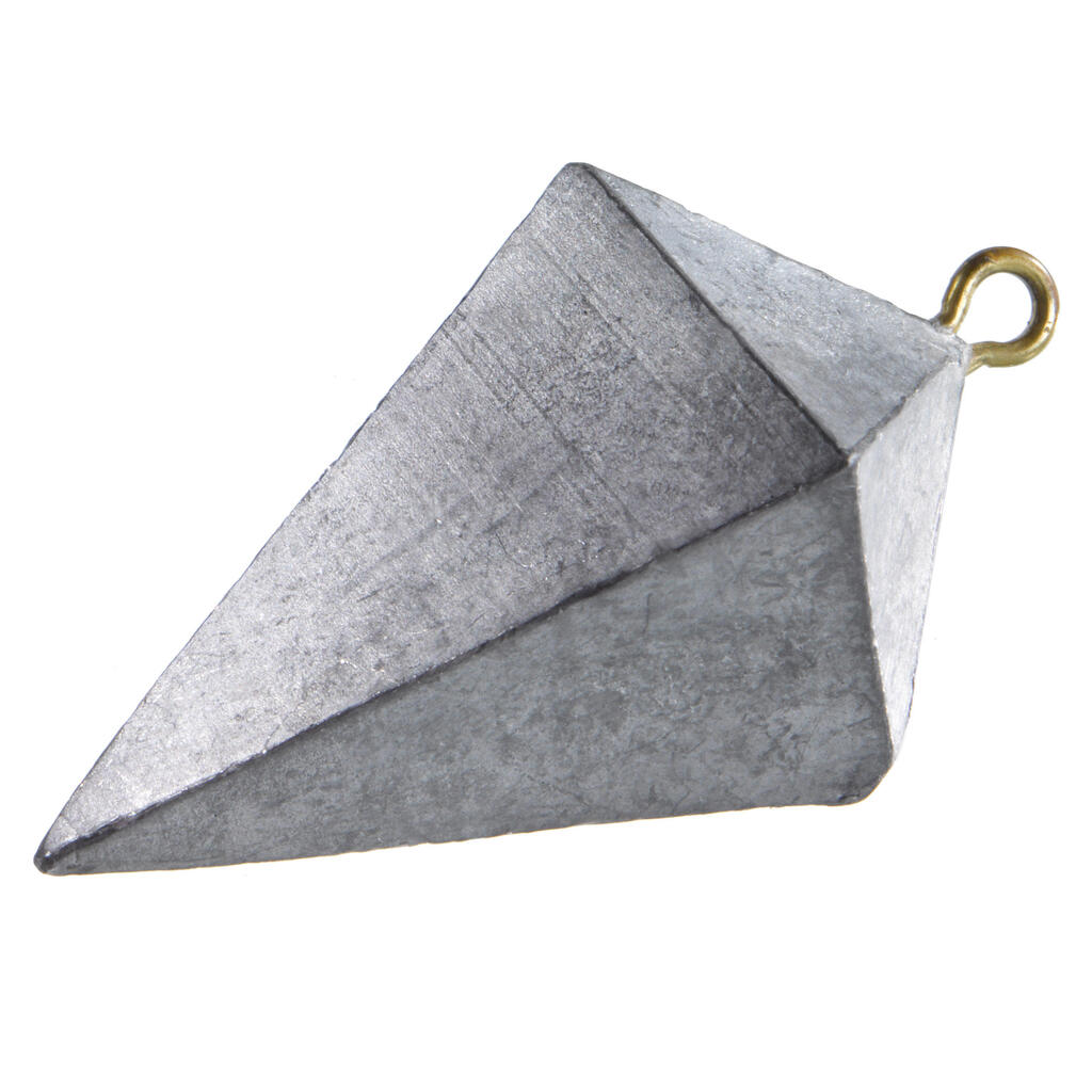 Fishing surfcasting pyramid sinker x2