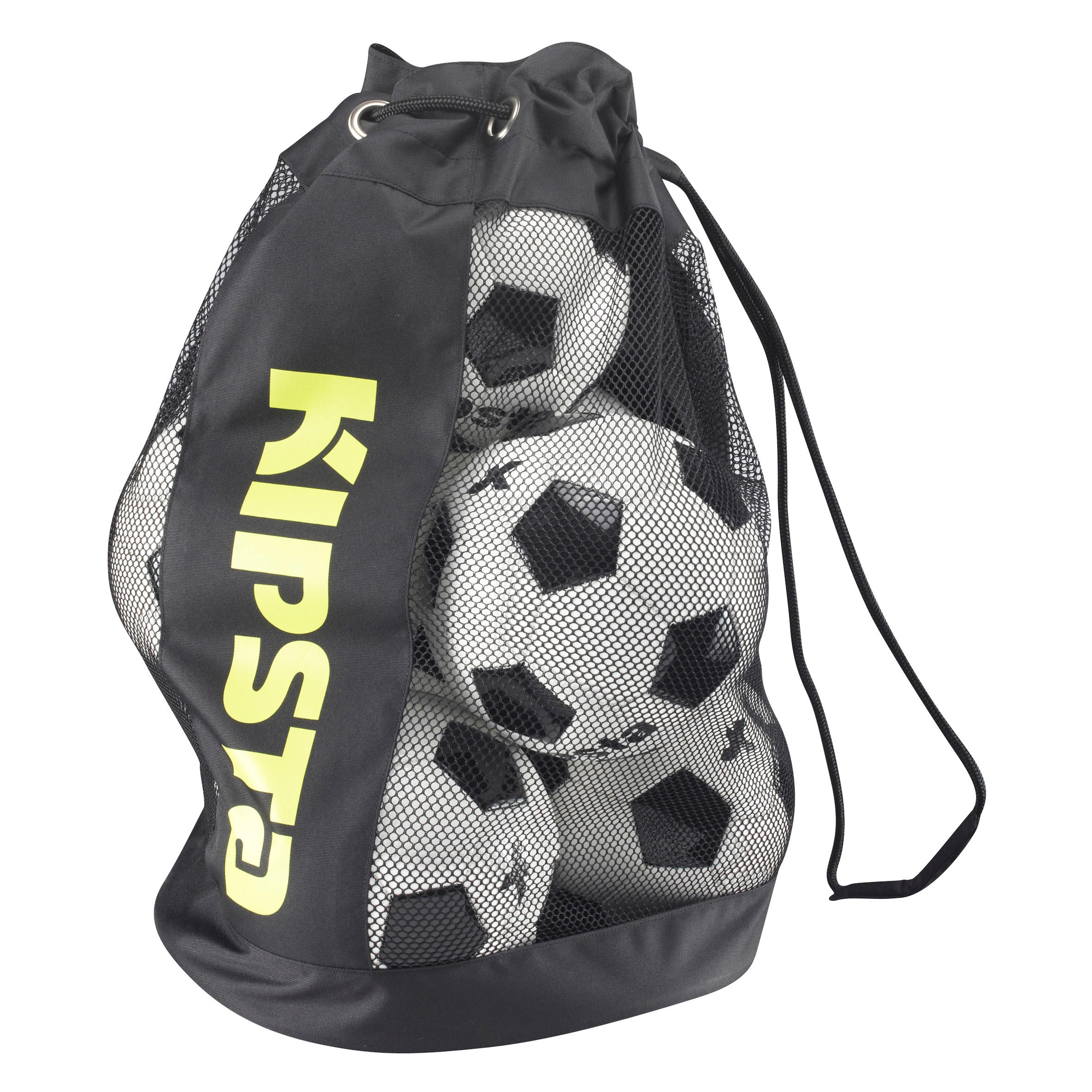 8 Football Black Ball Bag KIPSTA Decathlon